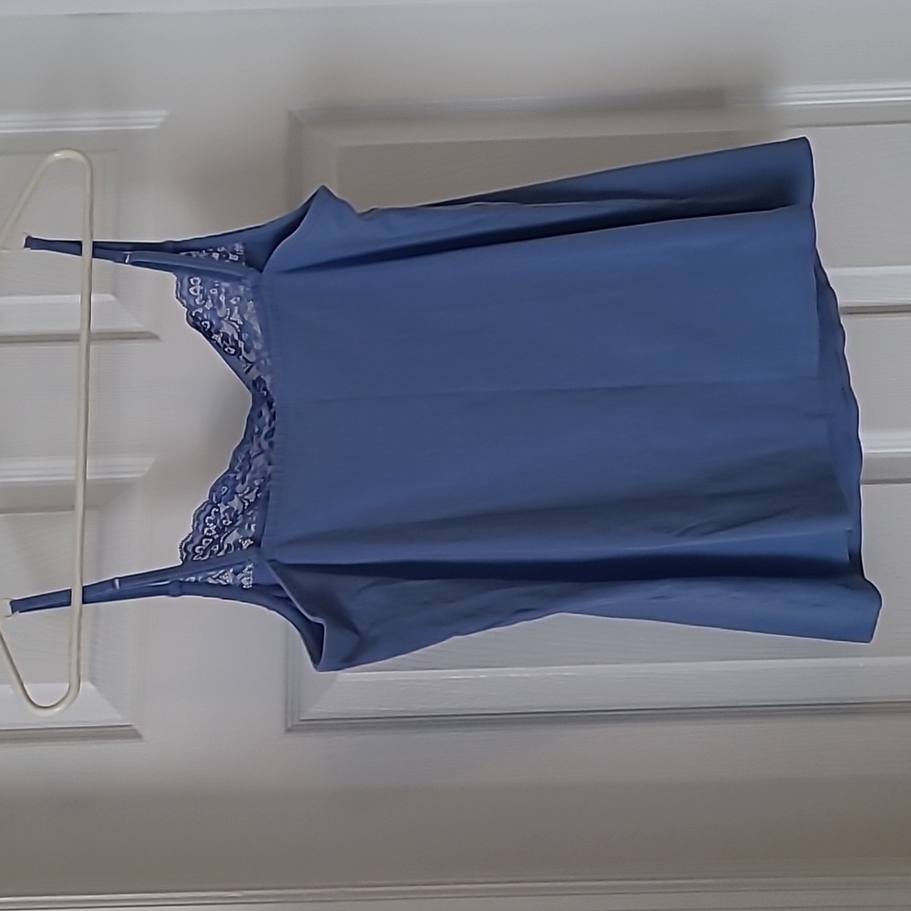 J.Jill Lace Trimmed Periwinkle Camisole Large - Picture 3 of 6